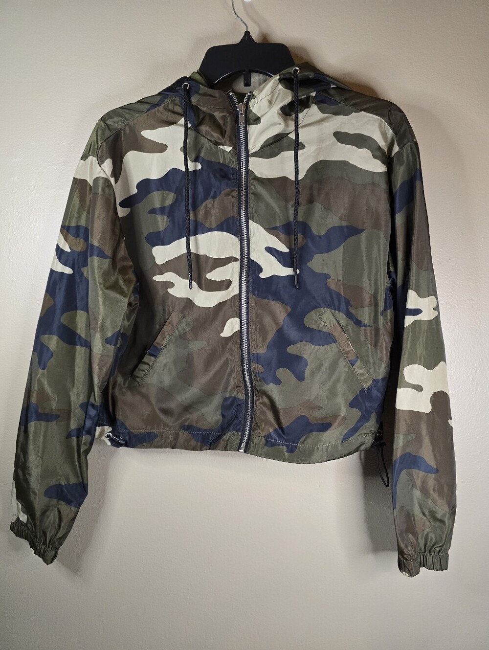 Ten Sixty Sherman Cropped Camo Jacket Size Large Windbreaker Leightweight
